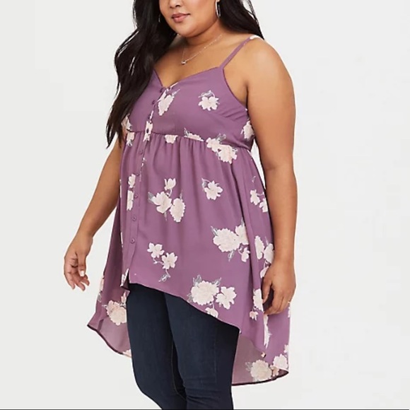 Torrid LEXIE FLORAL GEORGETTE BABYDOLL CAMI 3X - Picture 1 of 2